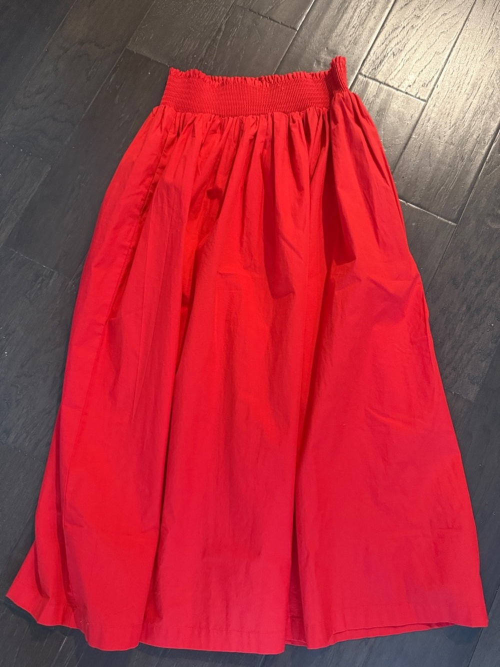 NEVER WORN Calvin Klein Red Gathered Waist Maxi Skirt - Women